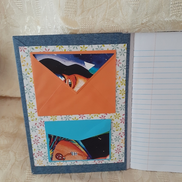 Mona Lisa Hippie Journal Handmade One of a Kind - Picture 5 of 7